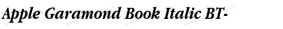 Apple Garamond Book Italic BT字体转换